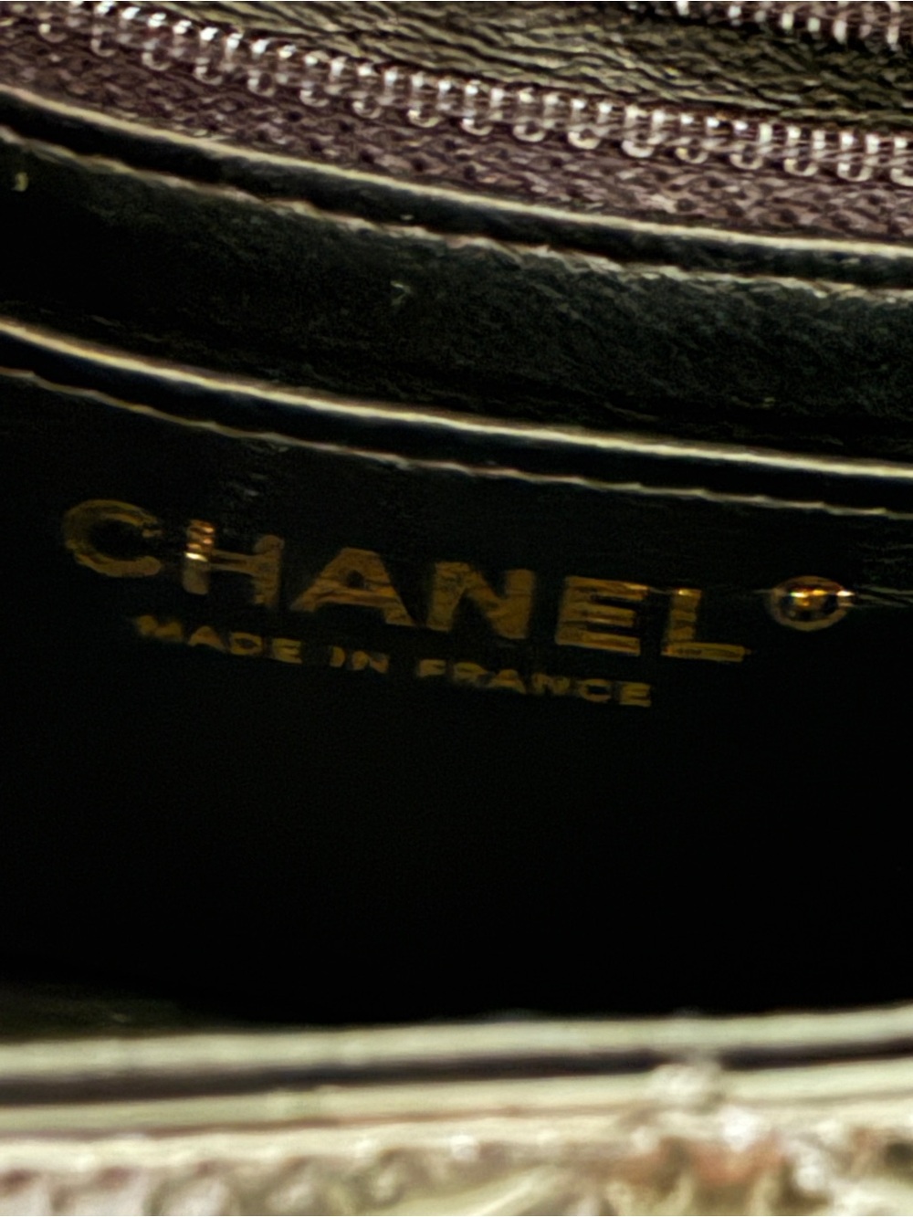 CHANEL Black Quilted Patent Leather Mini Crossbody with Gold-Tone Chain - Picture 8 of 13